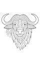 Buffalo With Big Curly Horns