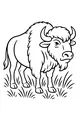 Big Buffalo in the Tall Prairie Grass