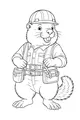 Benny the Beaver Builder Gets to Work
