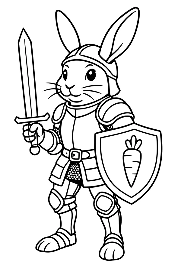 Sir Hopsalot Wears His Shiny Armor