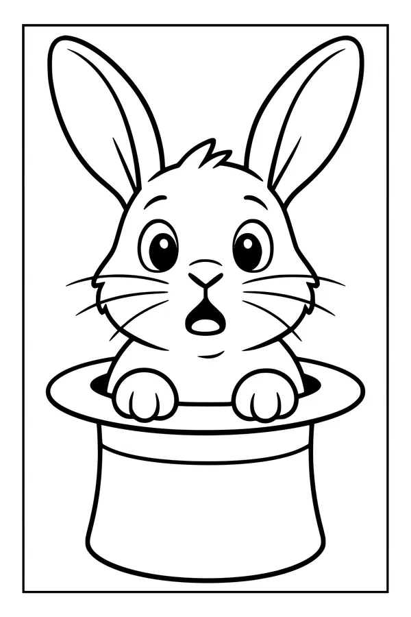 Surprised Bunny Pops from the Magic Hat