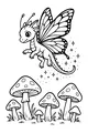 Sparklewing Dragon Over Mushroom Meadow