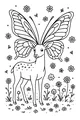 Meadow Surprise: Butterfly Winged Deer
