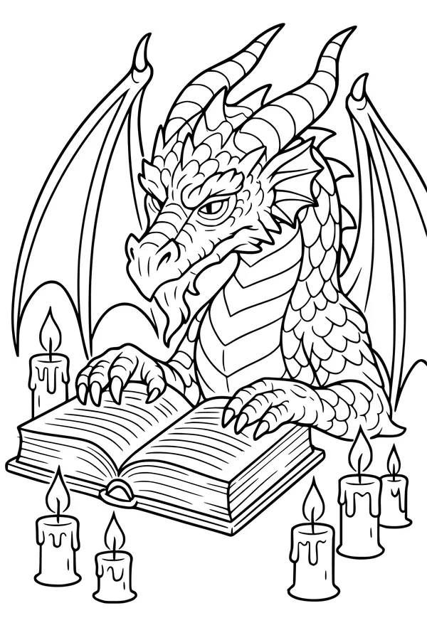 Candlelit Dragon Librarian