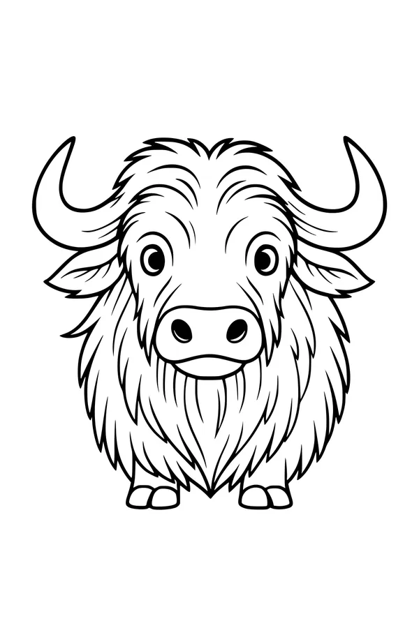 Fuzzy Buffalo With Big Round Eyes