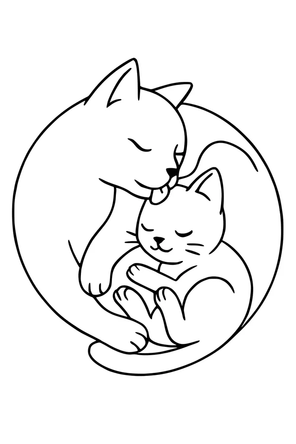 Sleepy Snuggles in a Gentle Cat Hug