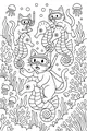 Snorkeling Cats and Seahorse Friends