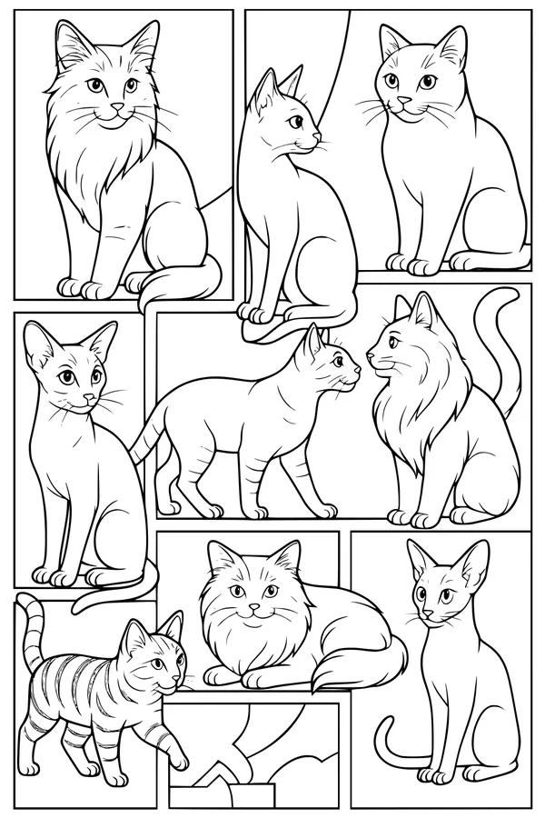 Nine Whiskers in a Window Frame