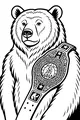 Champion Bear with a Shiny Belt