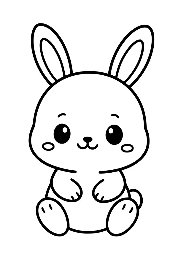 Snuggly Bunny with Fluffy Cheeks