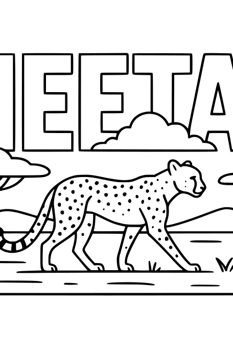 Cheetah’s Stroll Under African Trees