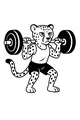 Strong Cheetah Lifts Heavy Weights