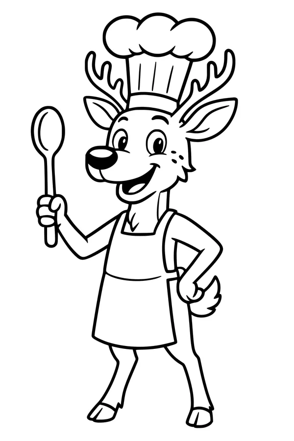 Chef Antlers and His Giant Wooden Spoon