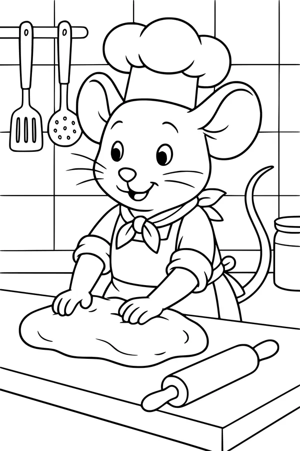 Chef Mousy Mixes Up the Dough
