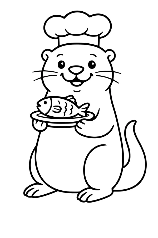 Chef Otter and His Fishy Feast
