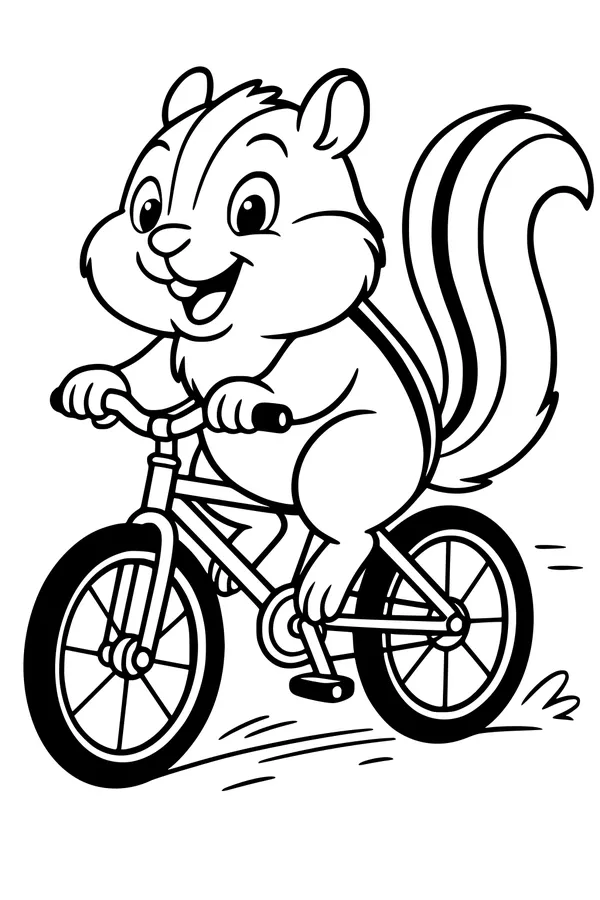 Speedy Stripes Chipmunk Takes a Ride