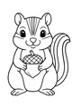 Bright-Eyed Chipmunk and His Big Acorn