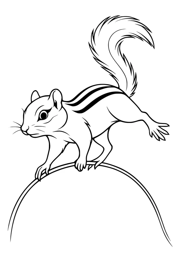 Stripey Chipmunk on a Garden Stroll