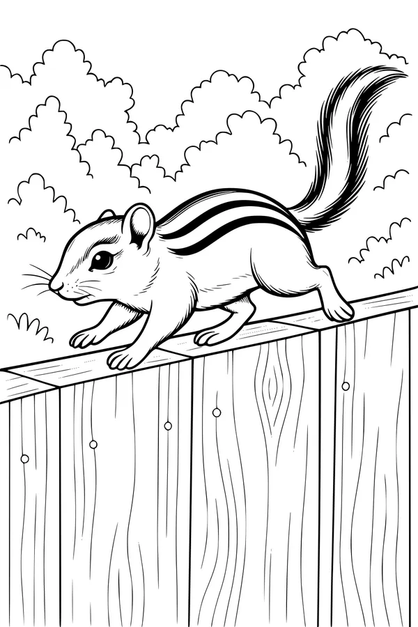 Chester Chipmunk’s Fence-top Stroll