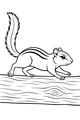 Busy Chipmunk on a Log