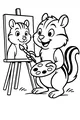 The Little Chipmunk Paints a Portrait
