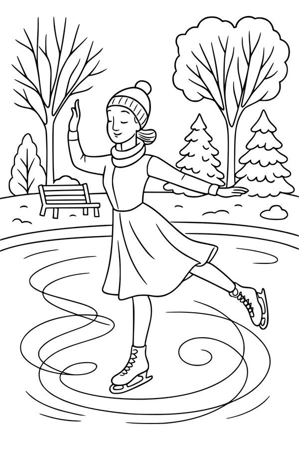 Christmas Twirl on the Winter Pond