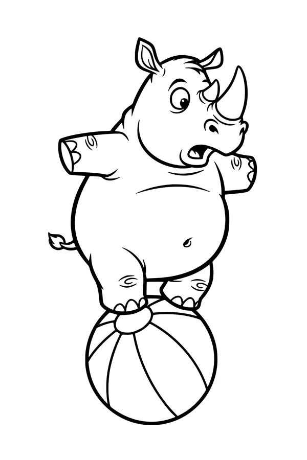 Rhinoceros Learns to Balance