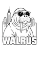 Big City Walrus With Cool Shades