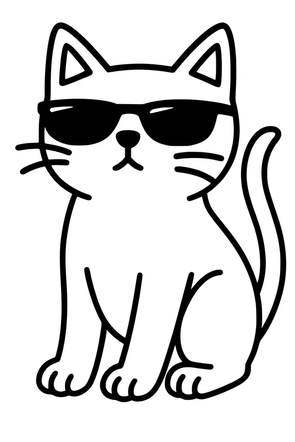 Cool Cat With Shades on Patrol