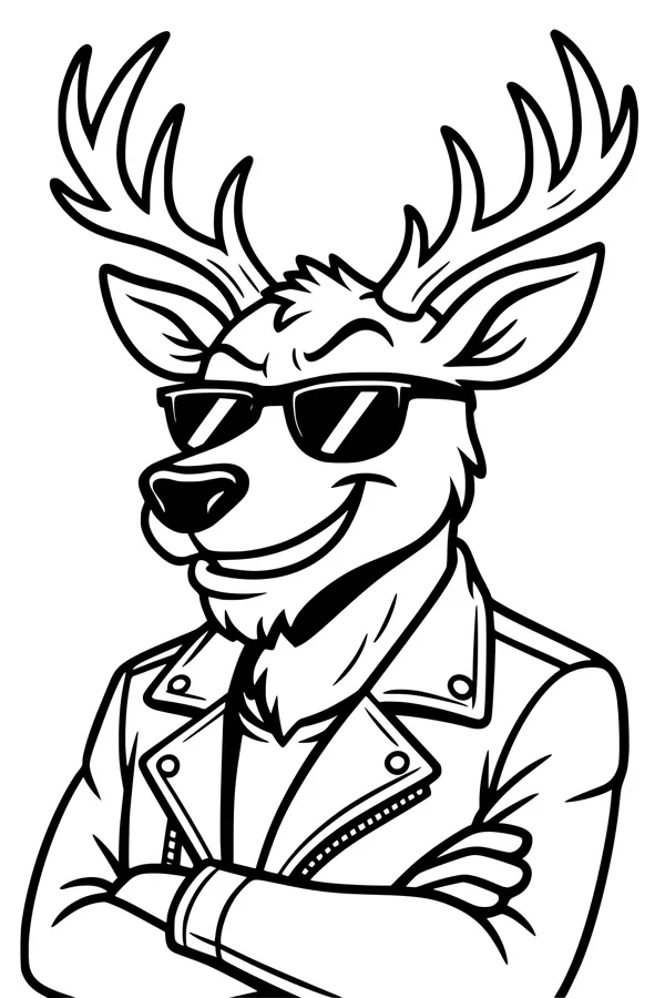 Cool Buck with Sunglasses and Attitude