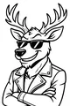 Cool Buck with Sunglasses and Attitude