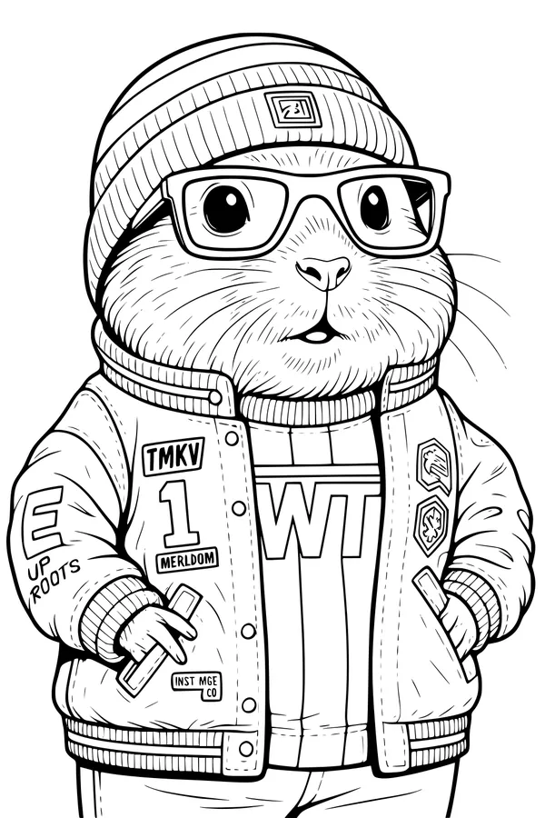 Hamster in His Favorite Cool Jacket