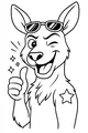 Sunny Kangaroo Gives a Thumbs Up