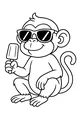 Chill Monkey With Shades and a Popsicle