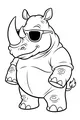 Rhino Rocks His Cool Shades