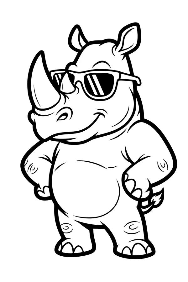 Super Cool Rhino Struts His Stuff
