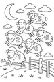 Six Sleepy Sheep in Moonlight Parade