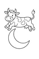 Moon Jumping Cow with a Big Smile