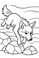 Desert Leap: Coyote on the Rocks