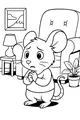 Nervous Mouse in a Cozy Room