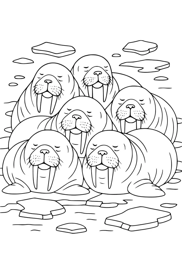 Nap Time in the Walrus Huddle