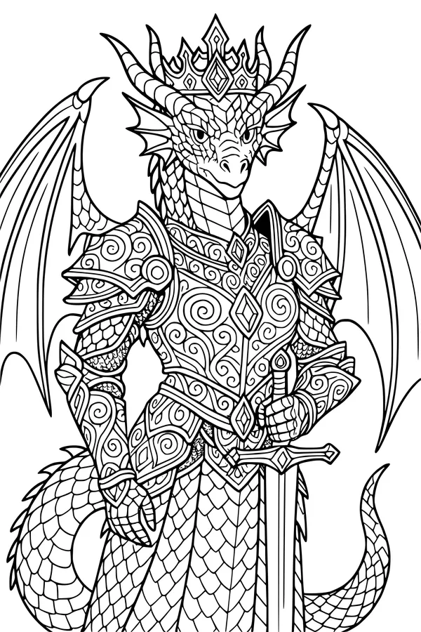 Crowned Dragon Knight of the Sky