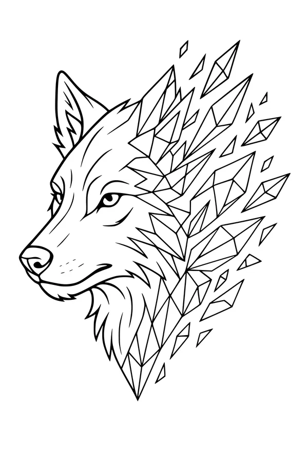 Crystal Howl Wolf Portrait