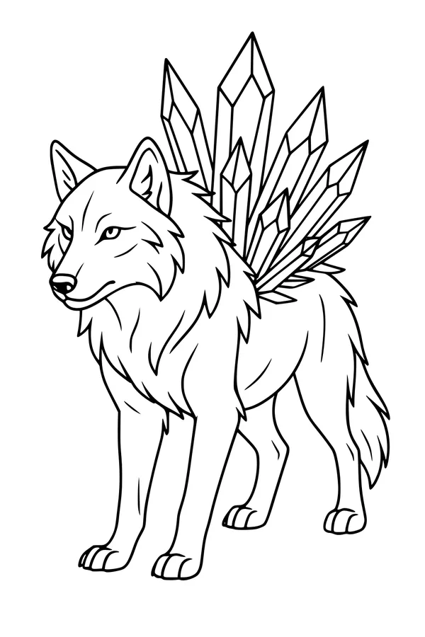 Crystal-Backed Wolf