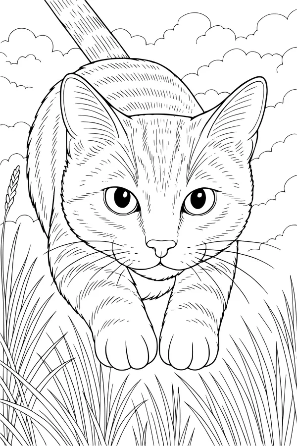 Paws Forward in the Tall Grass