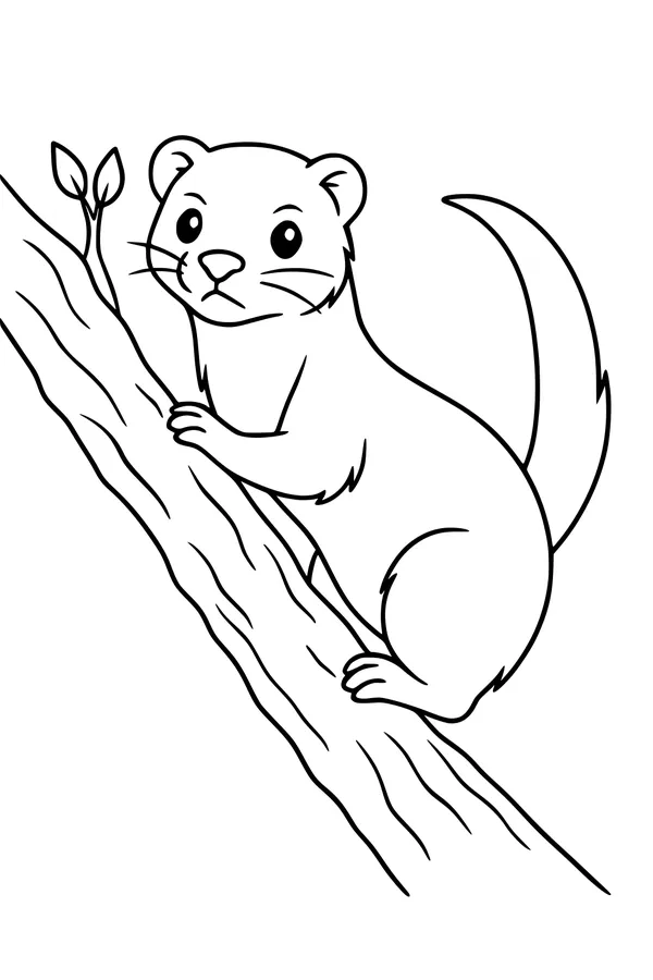 Fern the Ferret in the Tree