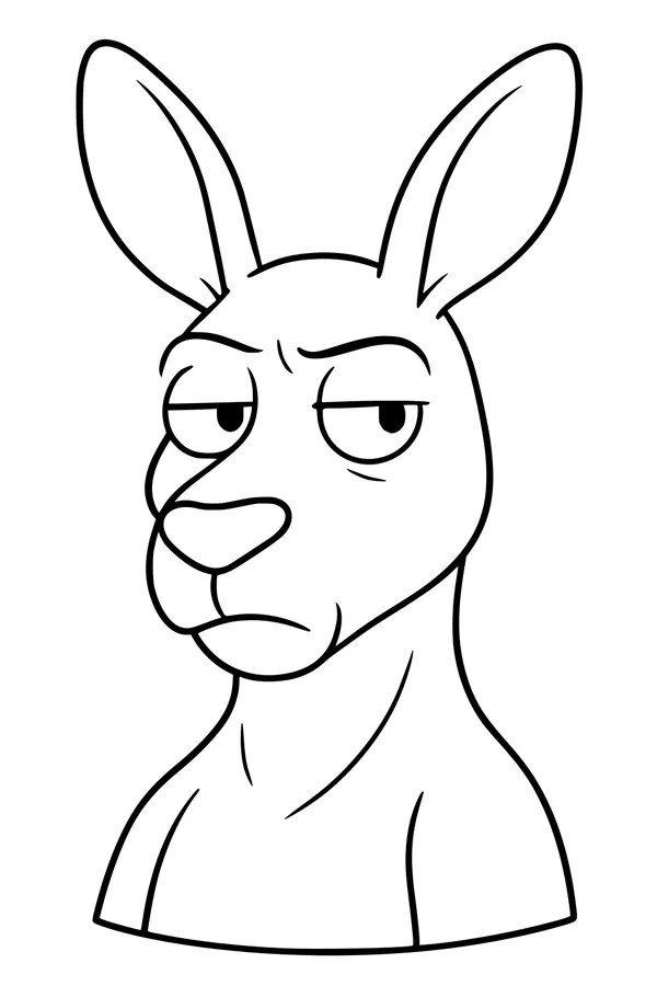 Grumpy Roo with Big Ears