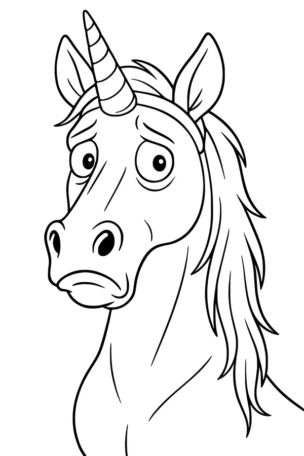The Surprised Unicorn’s Silly Face