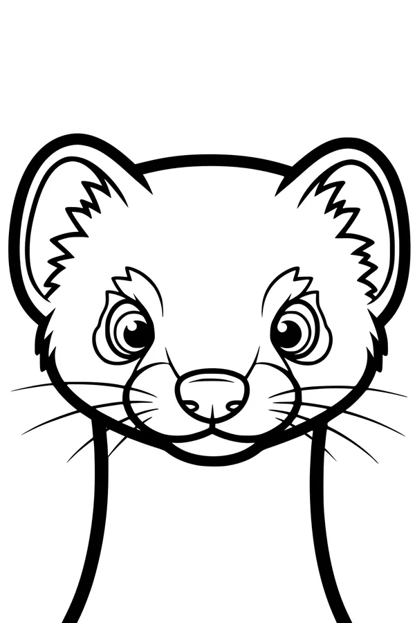 Mischievous Weasel Peeks Out