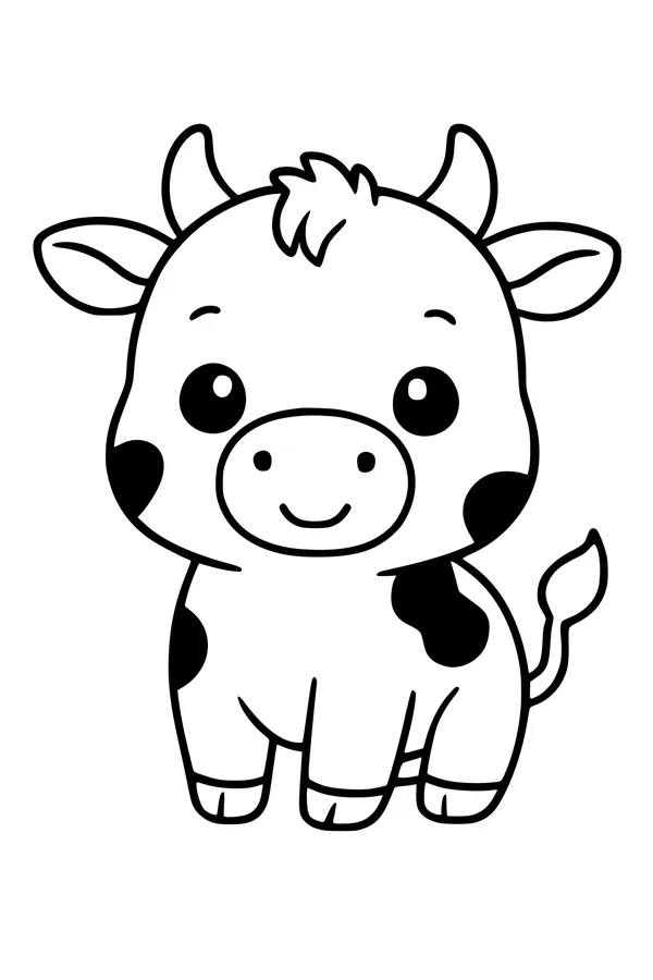 Sunny Meadow Cow Smiles Brightly